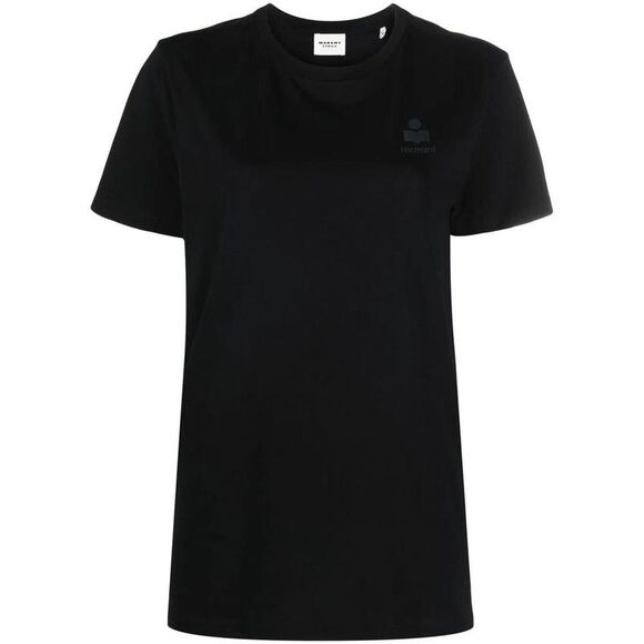 ISABEL MARANT ETOILE Cotton Logo T-Shirt Women BLACK T-Shirts & Tops